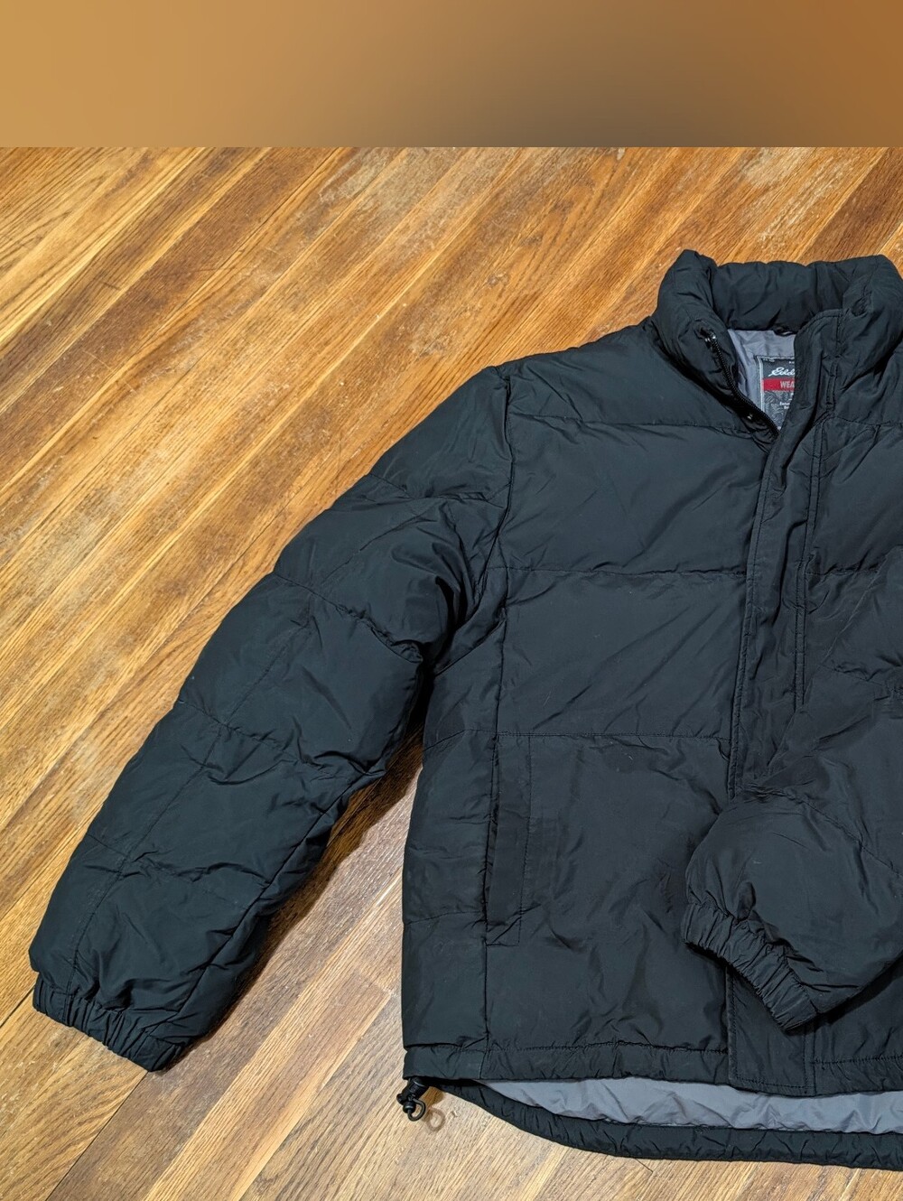 Eddie Bauer WeatherEdge 40th Anniversary Small Black Insulated Puffer Full Zip